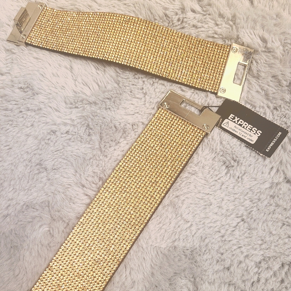 Express Rhinestone Cuff Bracelet - Picture 2 of 2
